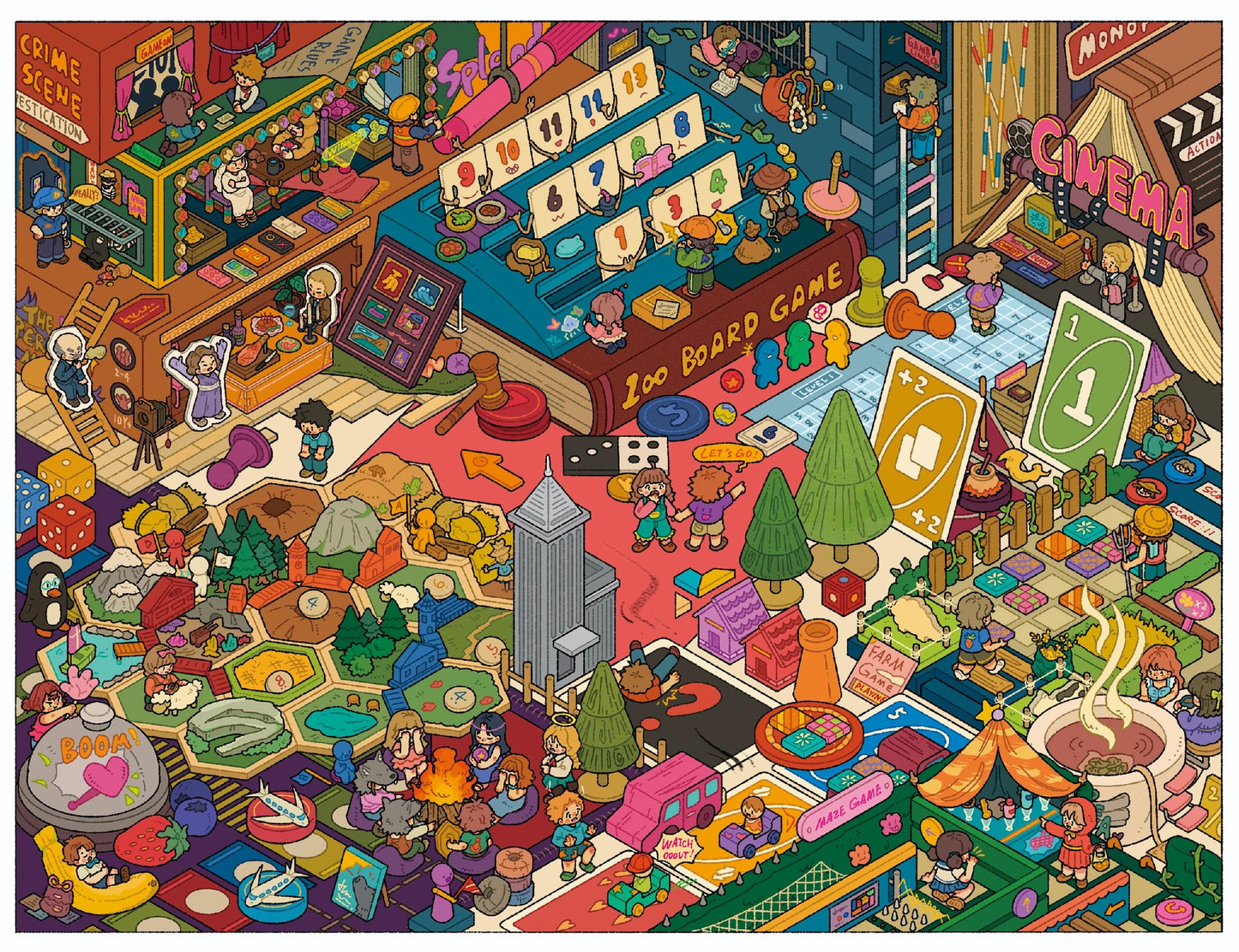 【D7】3D DIY Magic Scene Sticker - 4 Miniature Stickers