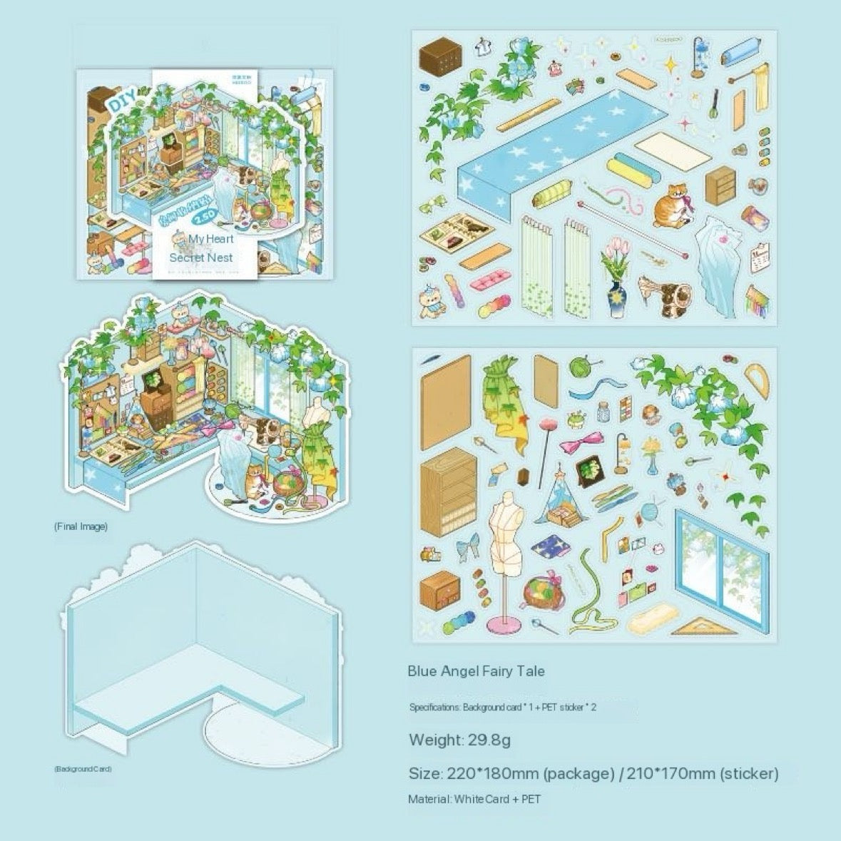 My Secret Cozy Space DIY Colorful Stickers