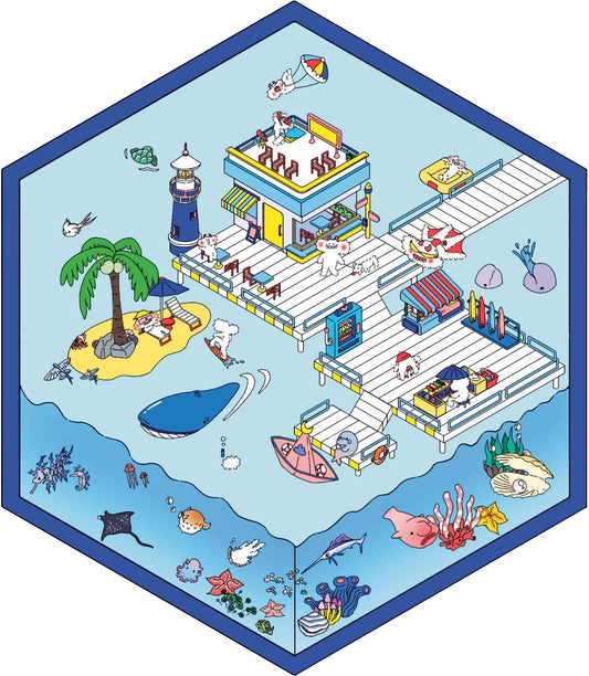 Christmas Trickster Series DIY 3D Miniature Sticker -- 4 Scene Stickers