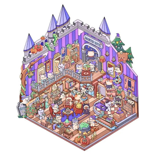Halloween Hotel 3D DIY Miniature Scene Sticker