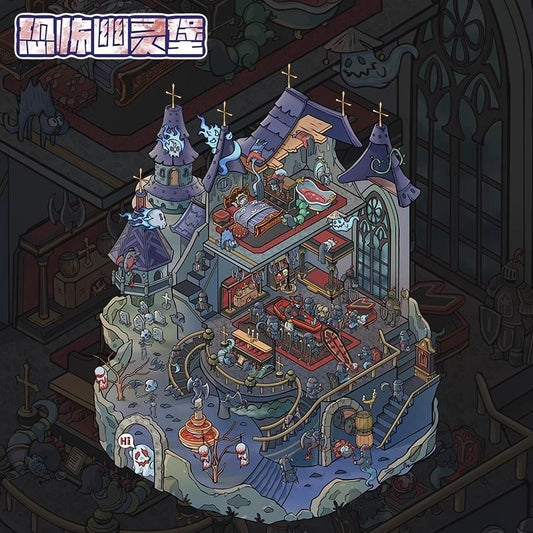 Halloween Horror 3D DIY Miniature Sticker -- 4 Scene Stickers