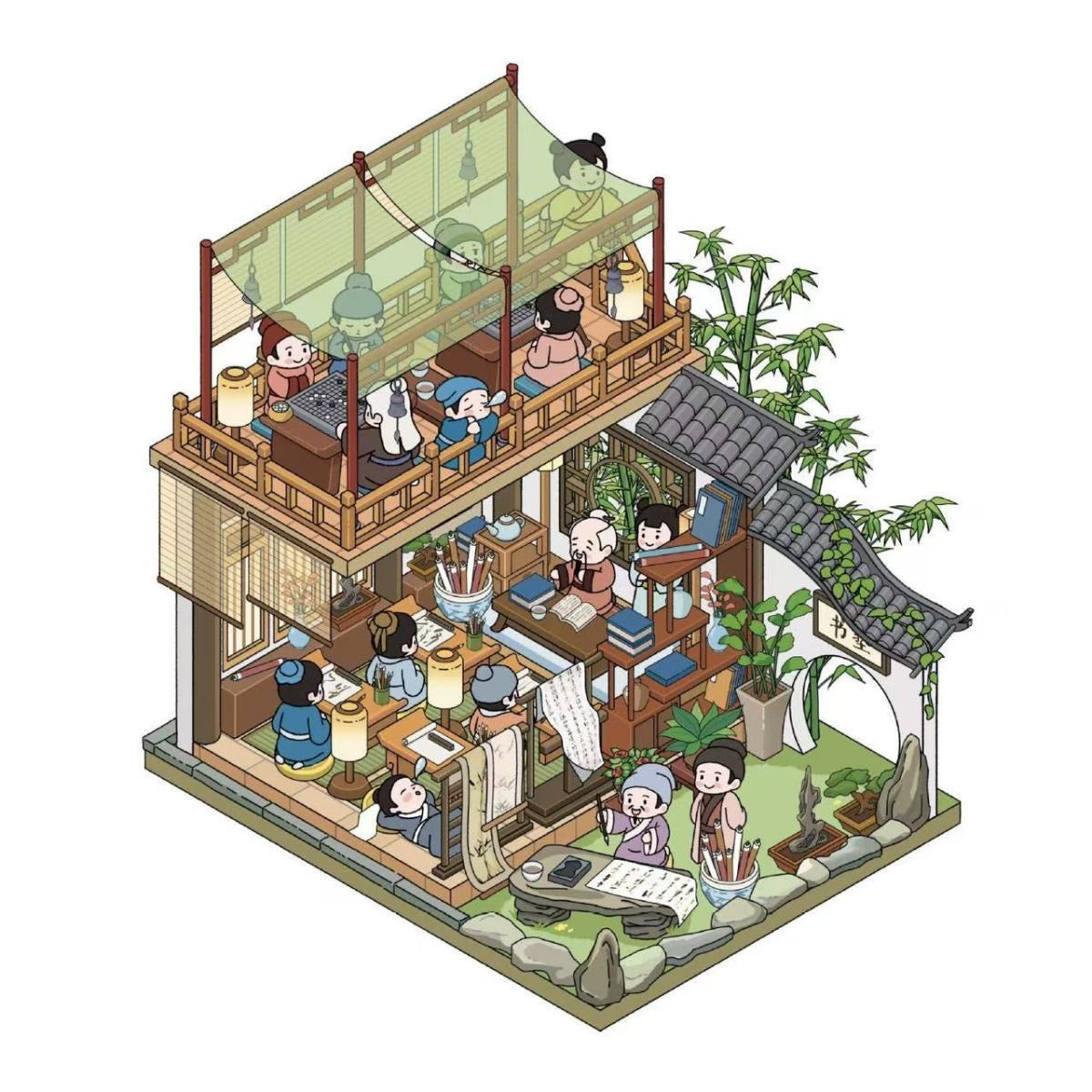 【D1】11 Adorable Miniature Scene Stickers – Relax & Relieve Stress