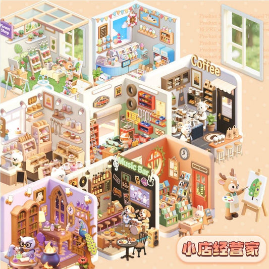 【Pet Dream Room】3D DIY Cute Pet room Miniature Stickers collection - 2 collections