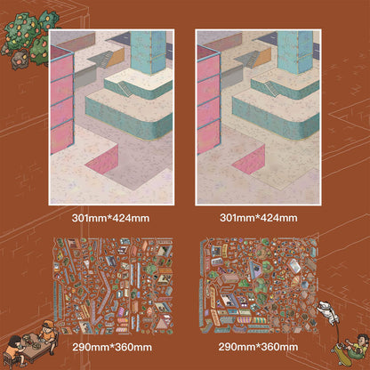 【Alive Alley】Mega size funny 3D Scene Sticker (30.1*42.4cm)