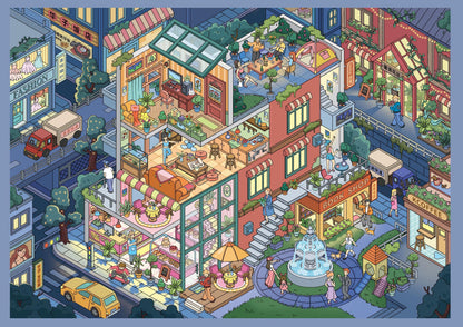 【City Nightfall】Large Size 3D DIY Scene Sticker (29.7*25cm)