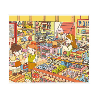 【snack shop】3D DIY Cute Miniature Sticker - 2 Scene Stickers (29.7*21cm)