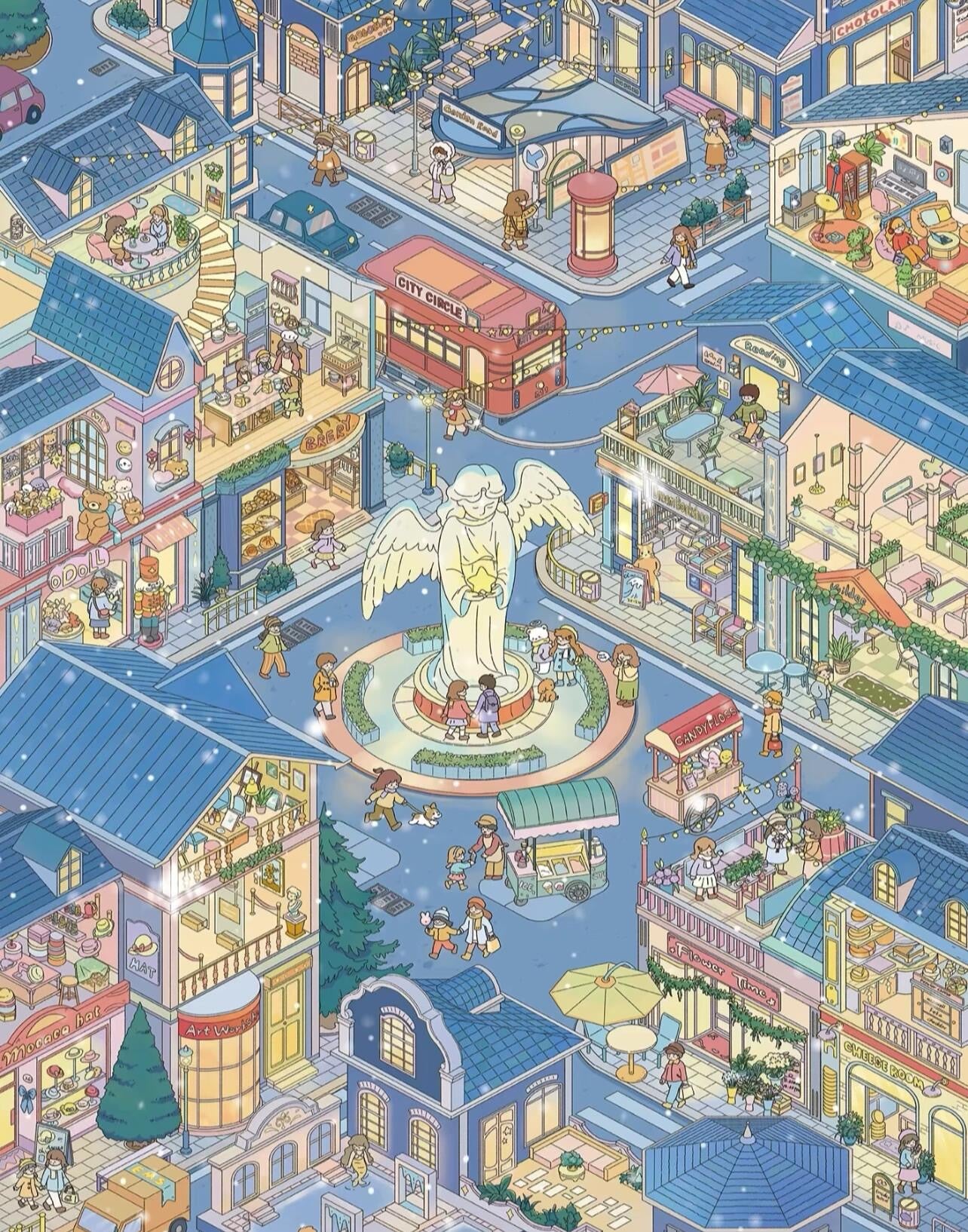 【Dreamscape Haven】Beautiful Miniature Sticker - 4 Scene Stickers