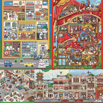 【Chick】All in 5 pcs--3D sticker - 5 Scene Stickers (13.6*20cm)