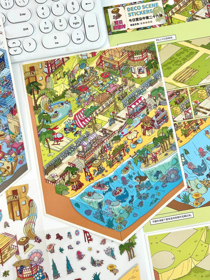 【Christmas Card】Christmas 3D DIY Miniature Sticker - 12 Scene Stickers