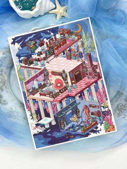 【Christmas Card】Christmas 3D DIY Miniature Sticker - 12 Scene Stickers