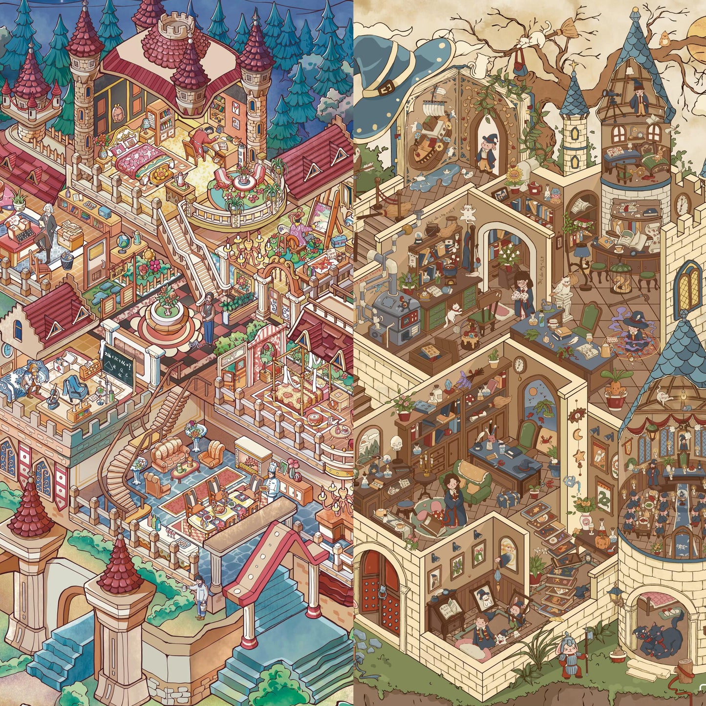 【Detective Series】3D DIY Sticker - 2 Scene Stickers (25*35cm)