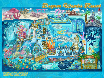 【Pixel Series】3D DIY Sticker - 2 Scene Stickers (19.1*29.7cm)