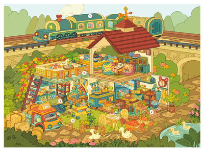 【D7】3D DIY Magic Scene Sticker - 4 Miniature Stickers