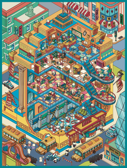 【D9】3D DIY Scene Sticker - 6 Miniature Stickers