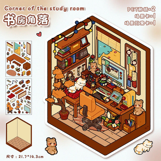 16 Beginner Relaxing Scene Sticker Sets