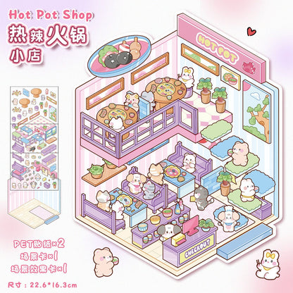 16 Beginner Relaxing Scene Sticker Sets