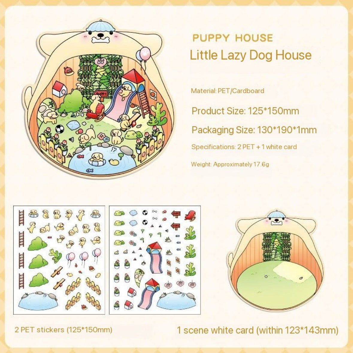 Mini 3D DIY relaxing Fun cute scene Stickers -- 9 sets Mini Beginner Stickers