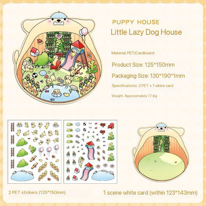 Mini 3D DIY relaxing Fun cute scene Stickers -- 9 sets Mini Beginner Stickers