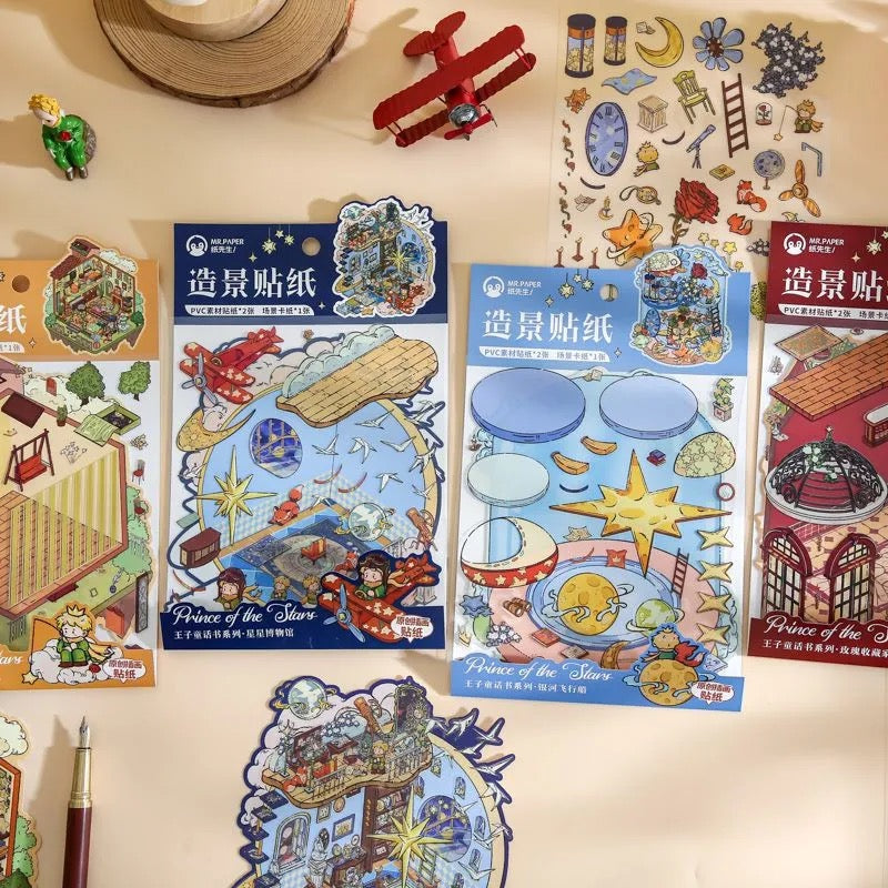 Little Prince Theme Beautiful 3D stickers