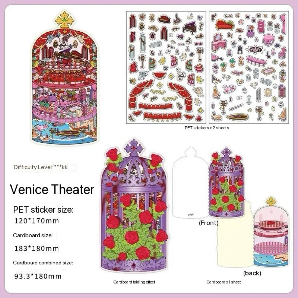 “Open for Business Today” Series 3D DIY Foldable Stickers -- 4 Scene Stixkers