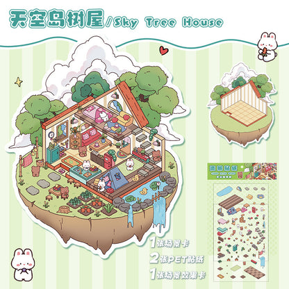 Magical House 3D DIY Stickers --- 2 Scene Stickers