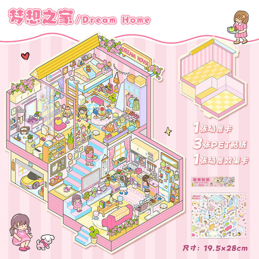 Dream Home Cozy Room 3D DIY Sticker