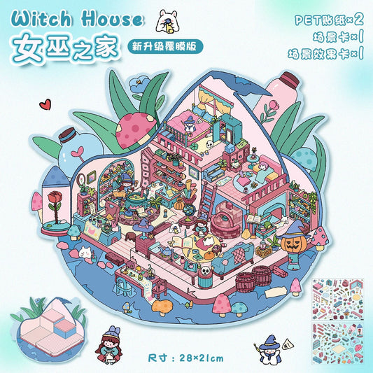 Witch House Big Size Relaxing DIY Scene Sticker