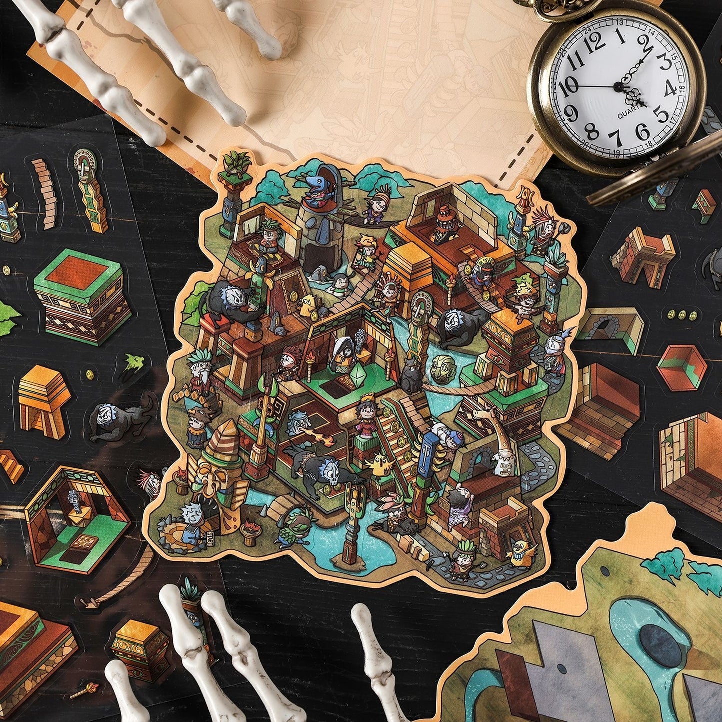 Halloween Horror World 3D DIY Scene Sticker -- 4 sets together