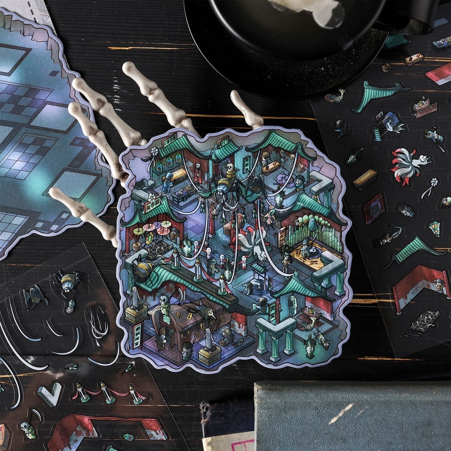 Halloween Horror World 3D DIY Scene Sticker -- 4 sets together