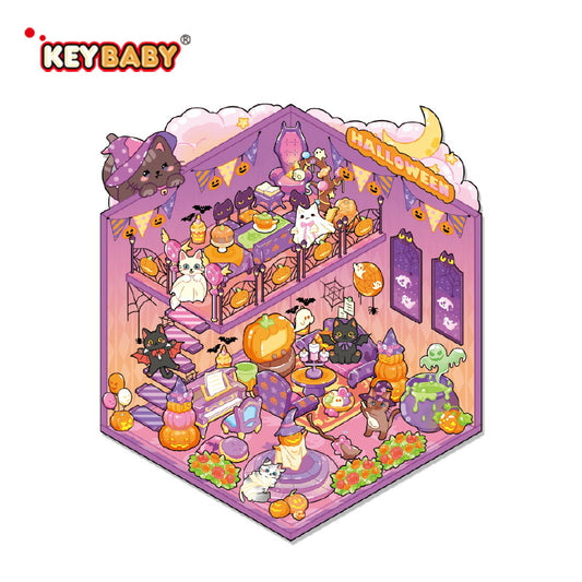 Halloween House 3D DIY Miniature Scene Sticker