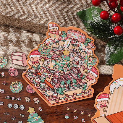 Christmas Eve Series 3D DIY Sticker -- 4 Miniature Stickers
