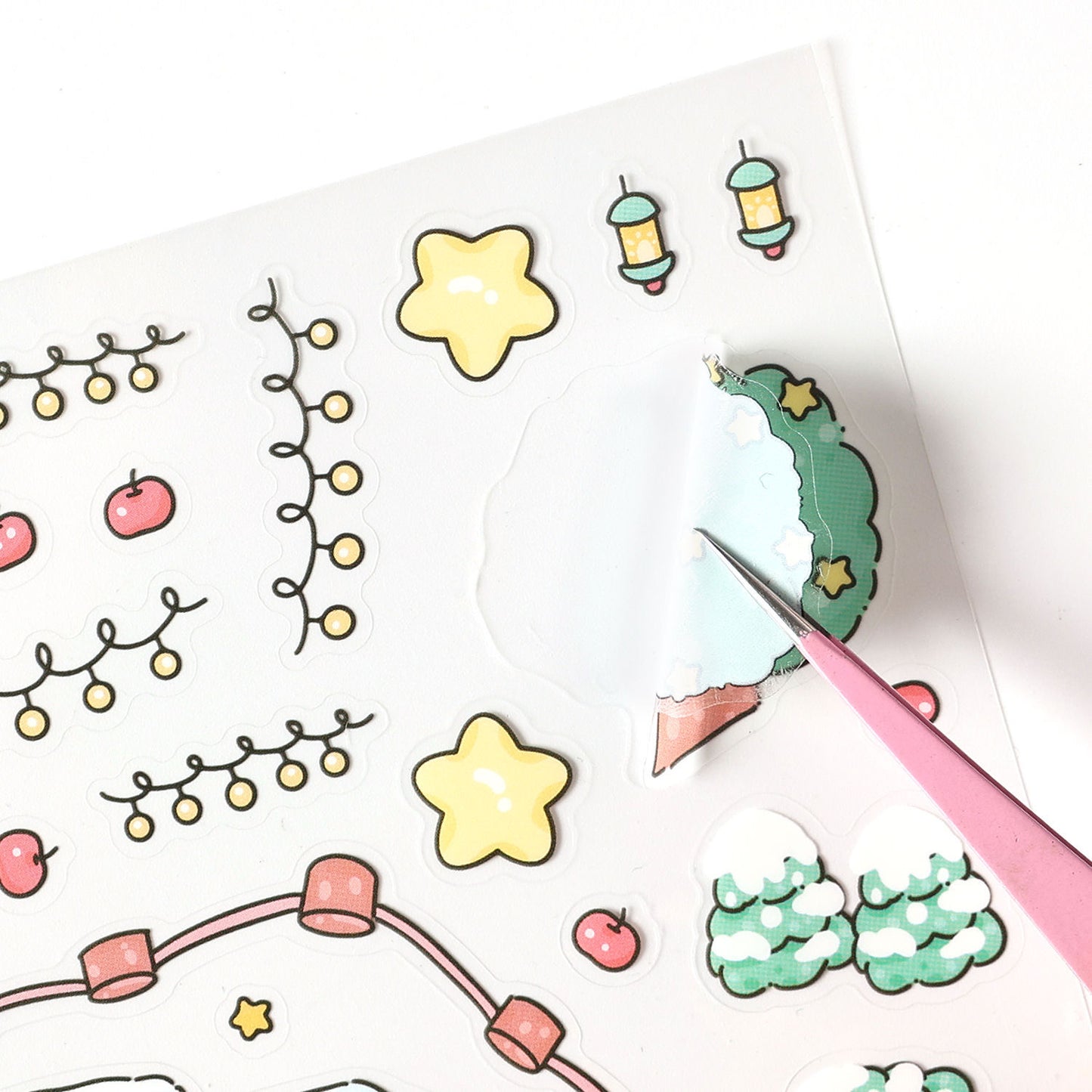 Christmas Eve Series 3D DIY Sticker -- 4 Miniature Stickers