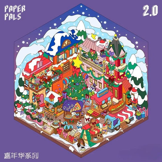 Christmas Market DIY 3D Miniature Scene Sticker