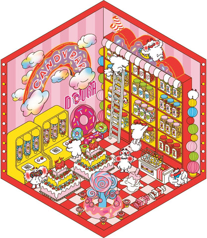 Christmas Trickster Series DIY 3D Miniature Sticker -- 4 Scene Stickers
