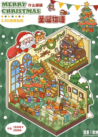 Christmas Tales DIY 3D Cute Miniature Scene Sticker