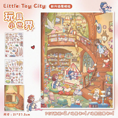 Childhood Dream Large Size 3D DIY Miniature Sticker -- 2 Scene Stickers