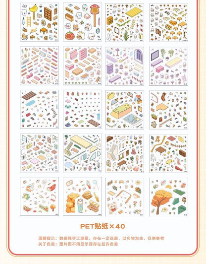20 Cute Scenes Set 3D DIY Sticker Collection
