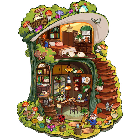 Mushroom Hut 3D DIY Magic Room Miniature Mini Scene Sticker