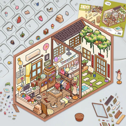 Tailor Studio 3D DIY Miniature Scene Cozy space Sticker