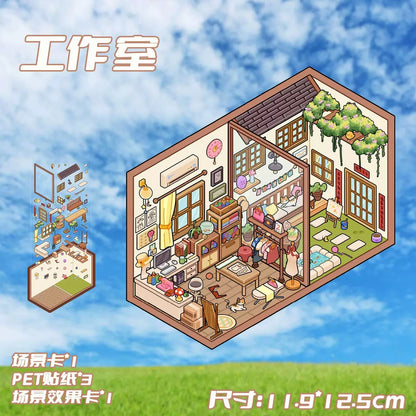 Tailor Studio 3D DIY Miniature Scene Cozy space Sticker