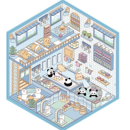 【D1】11 Adorable Miniature Scene Stickers – Relax & Relieve Stress
