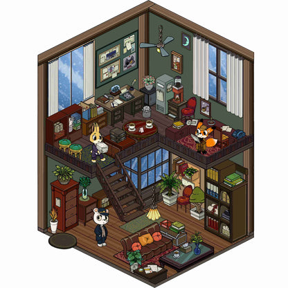 【Detective Agency】3D DIY Miniature Scene Sticker for Relaxation & Stress Relief