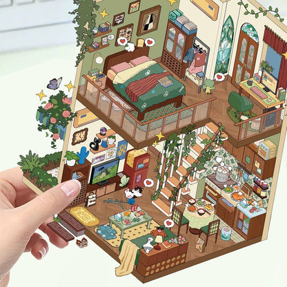 【Forest Cottage】3D DIY Relaxing ASMR Enjoyable Miniature Scene Sticker