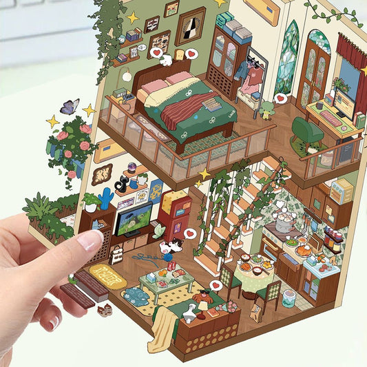 【Forest Cottage】3D DIY Relaxing ASMR Enjoyable Miniature Scene Sticker