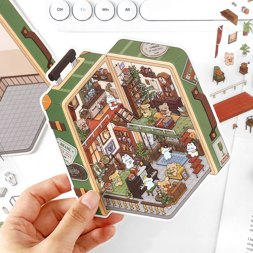 【Open Today】3D DIY Relaxing Miniature Sticker - 4 Scene Stickers