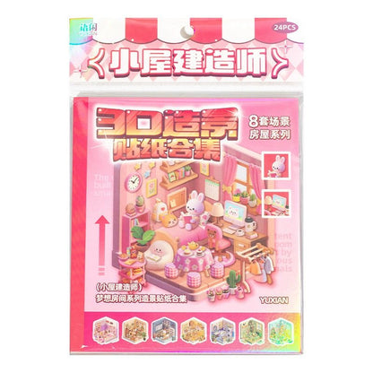 【Pet Dream Room】3D DIY Cute Pet room Miniature Stickers collection - 2 collections