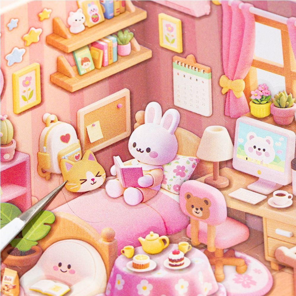 【Pet Dream Room】3D DIY Cute Pet room Miniature Stickers collection - 2 collections