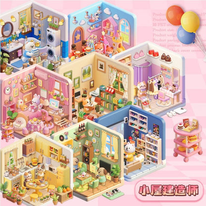 【Pet Dream Room】3D DIY Cute Pet room Miniature Stickers collection - 2 collections