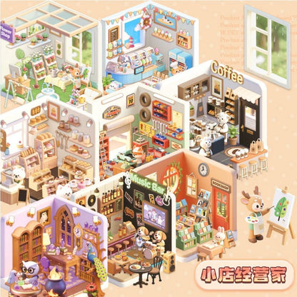 【Pet Dream Room】3D DIY Cute Pet room Miniature Stickers collection - 2 collections