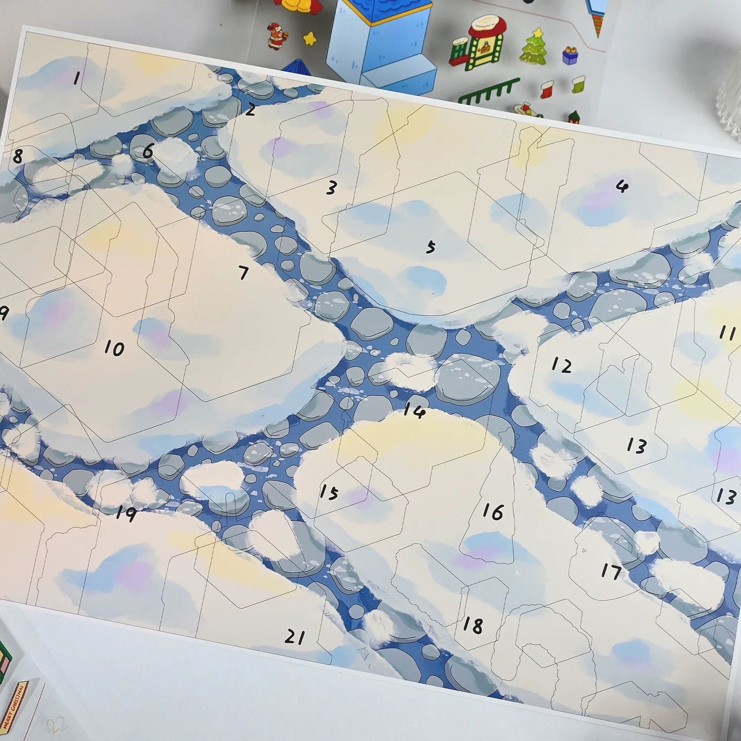 【Christmas Eve in Grindel Wald】Super Large Size 3D DIY Scene Sticker with quality envelope(42.5*30.2cm)